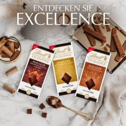 Sale EXCELLENCE Pailleté mit feinem Gebäck & Caramel, 100g Tafeln|Dunkel