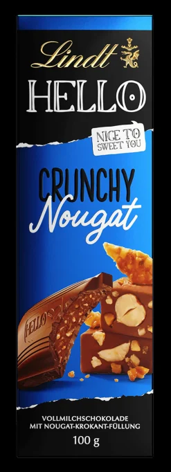 Discount HELLO Crunchy Nougat, 100g Tafeln|Vollmilch