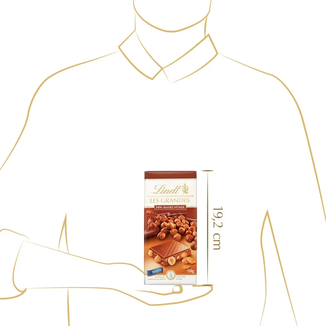 Outlet LES GRANDES Haselnuss Milch, 150g Tafeln|Nuss
