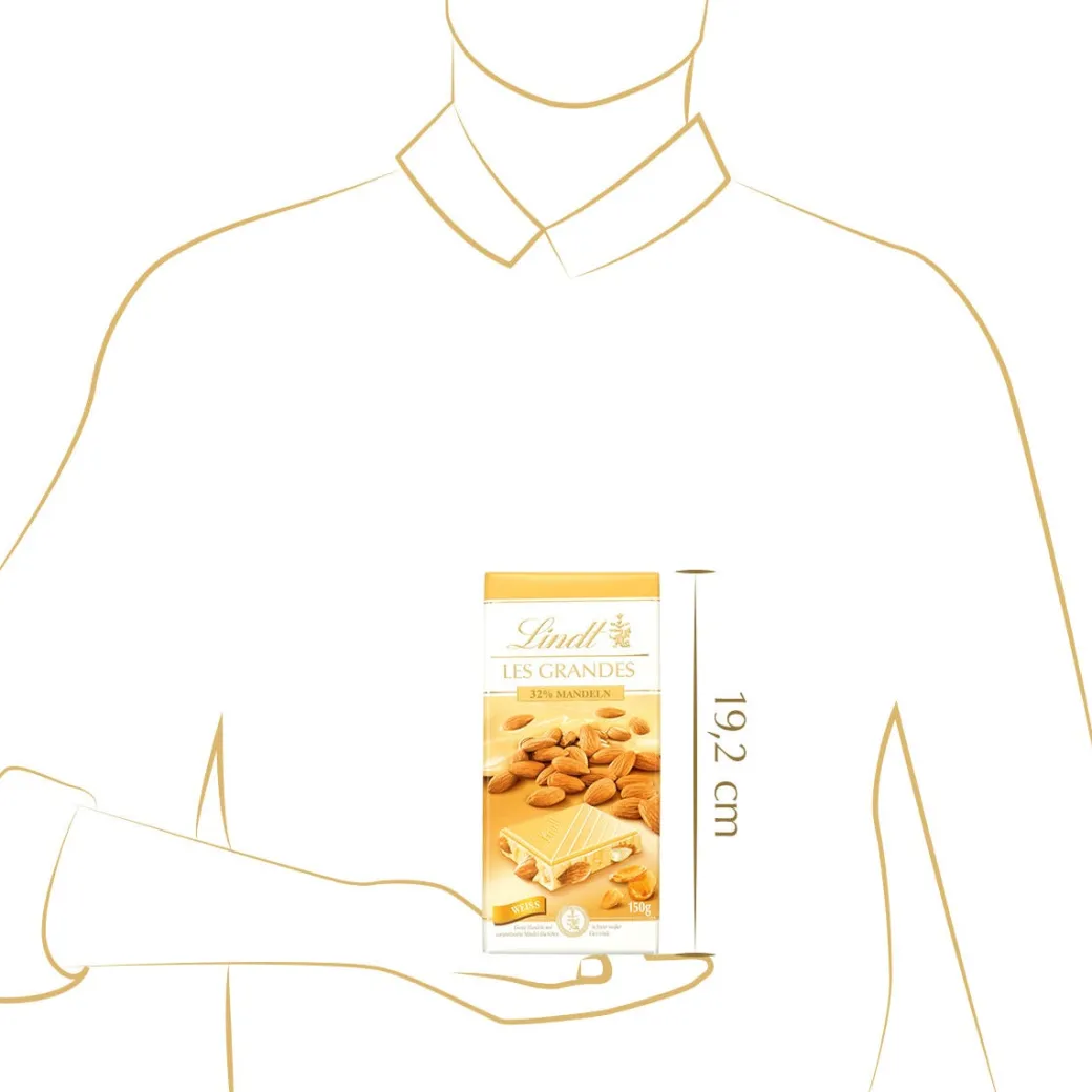Best LES GRANDES Mandel Weiß, 150g Tafeln|Nuss