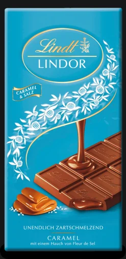 New LINDOR Caramel & Salz, 100g Tafeln