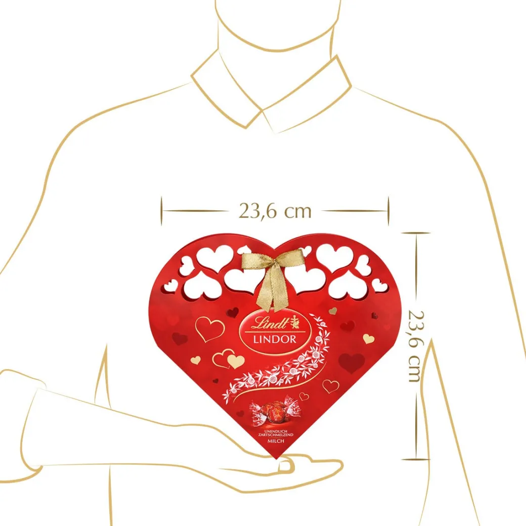 New LINDOR Herzpackung Milch, 200g Vollmilch