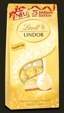 Online LINDOR Kugel Beutel Cheesecake 75 Jahre Jubiläum, 137g Beutel & Xl Beutel