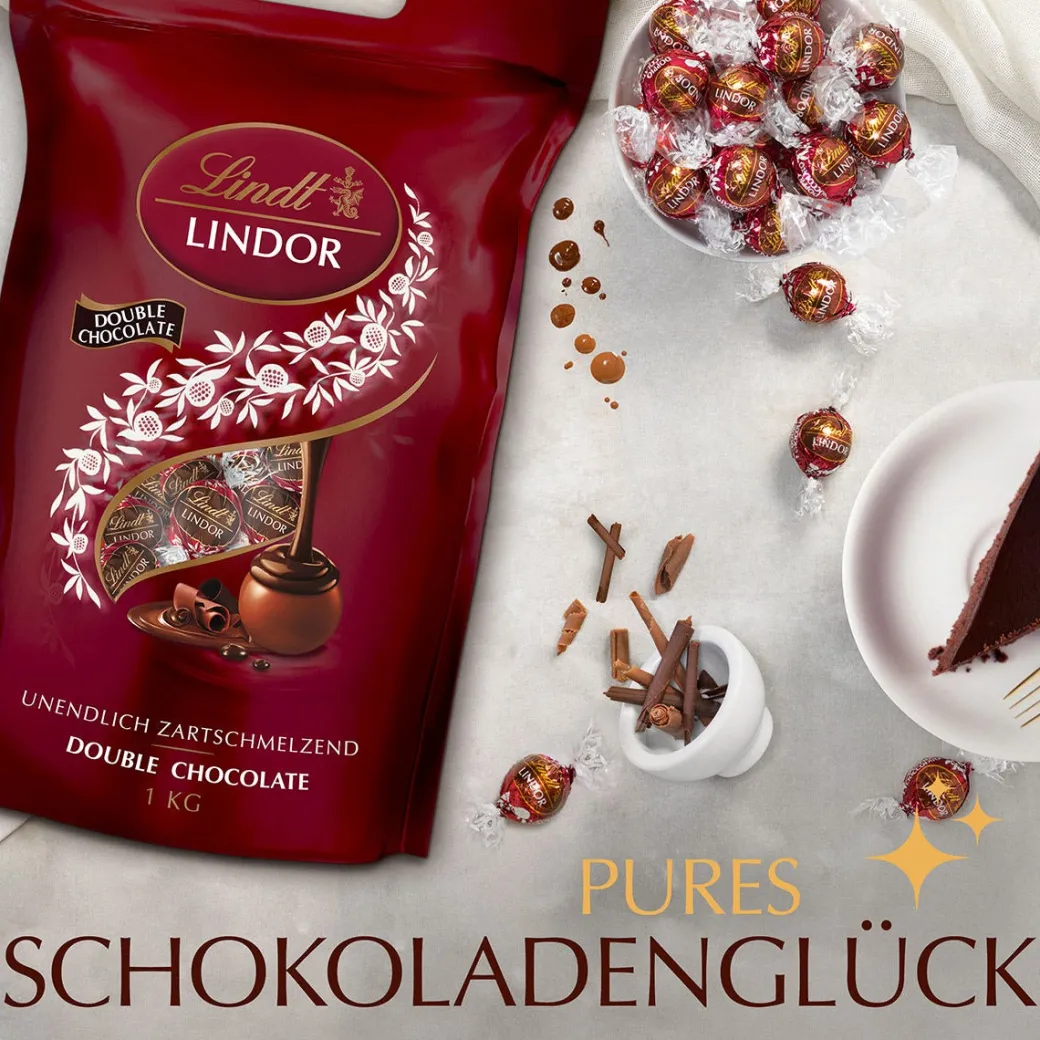 New LINDOR Kugel Beutel Double Chocolate, 1000g Beutel & Xl Beutel