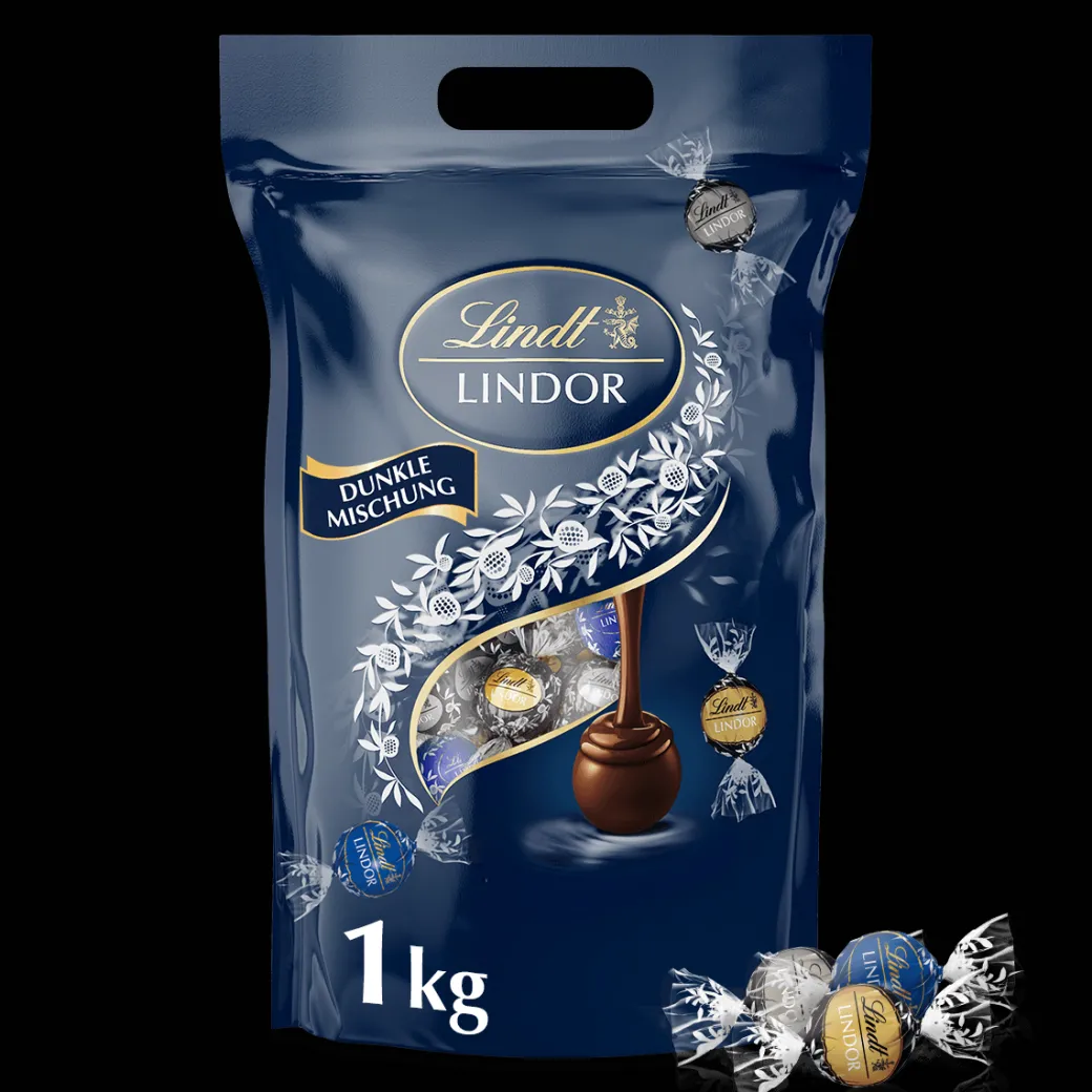 Fashion LINDOR Kugel Beutel Dunkle Mischung, 1000g Beutel & Xl Beutel