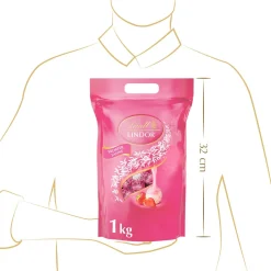 Outlet LINDOR Kugel Beutel Erdbeer-Sahne, 1000g Beutel & Xl Beutel|Frucht