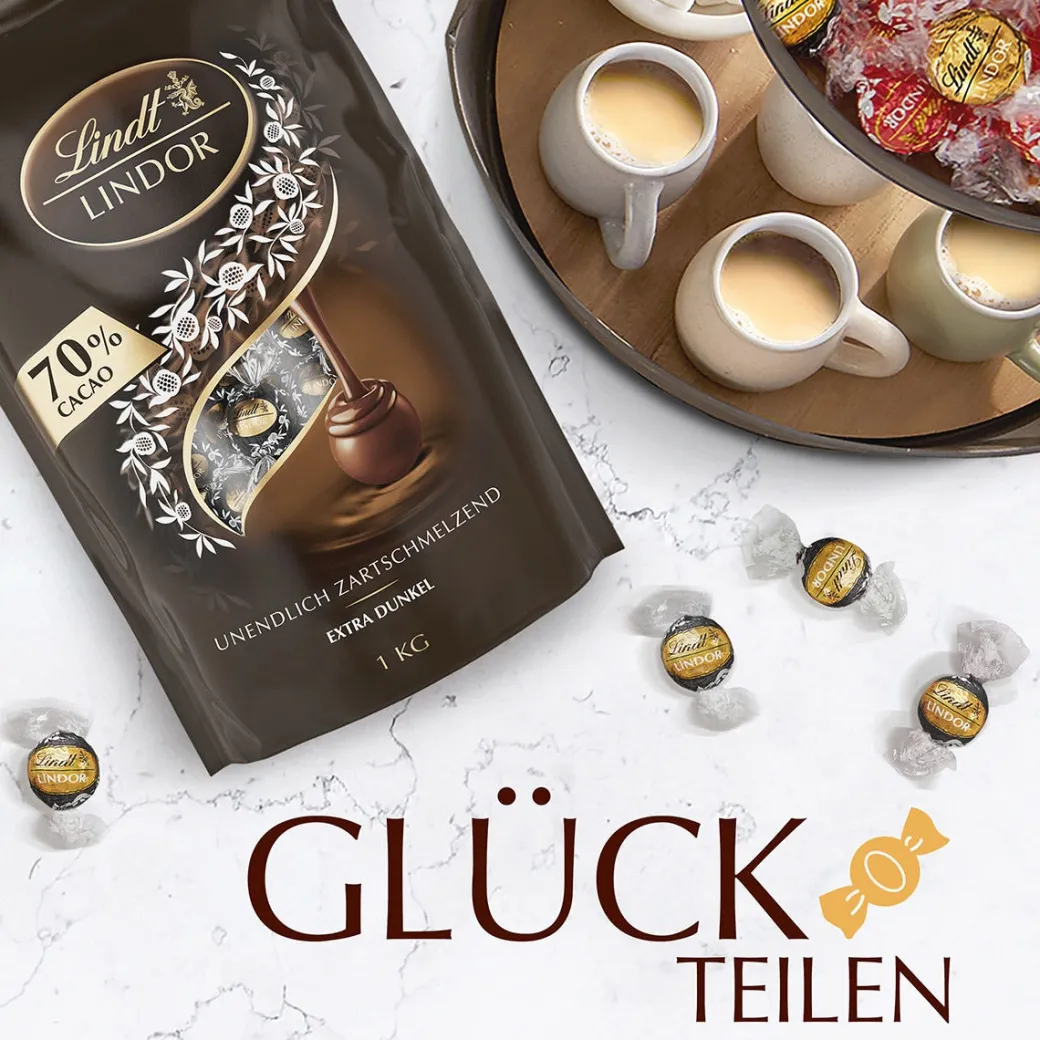 Sale LINDOR Kugel Beutel Extra Dark 70%, 1000g Beutel & Xl Beutel|Dunkel