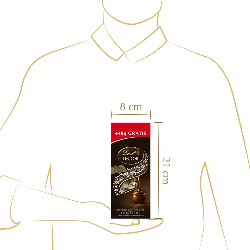 New LINDOR Kugel Beutel Extra Dark 70%, 150g Beutel & Xl Beutel