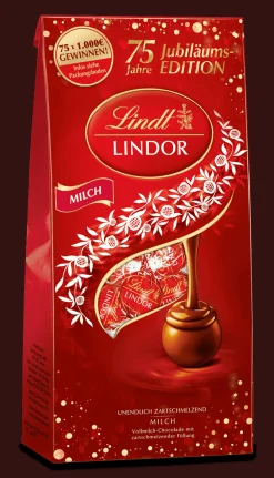 Discount LINDOR Kugel Beutel Milch, 75 Jahre Jubiläum, 137g Beutel & Xl Beutel|Vollmilch