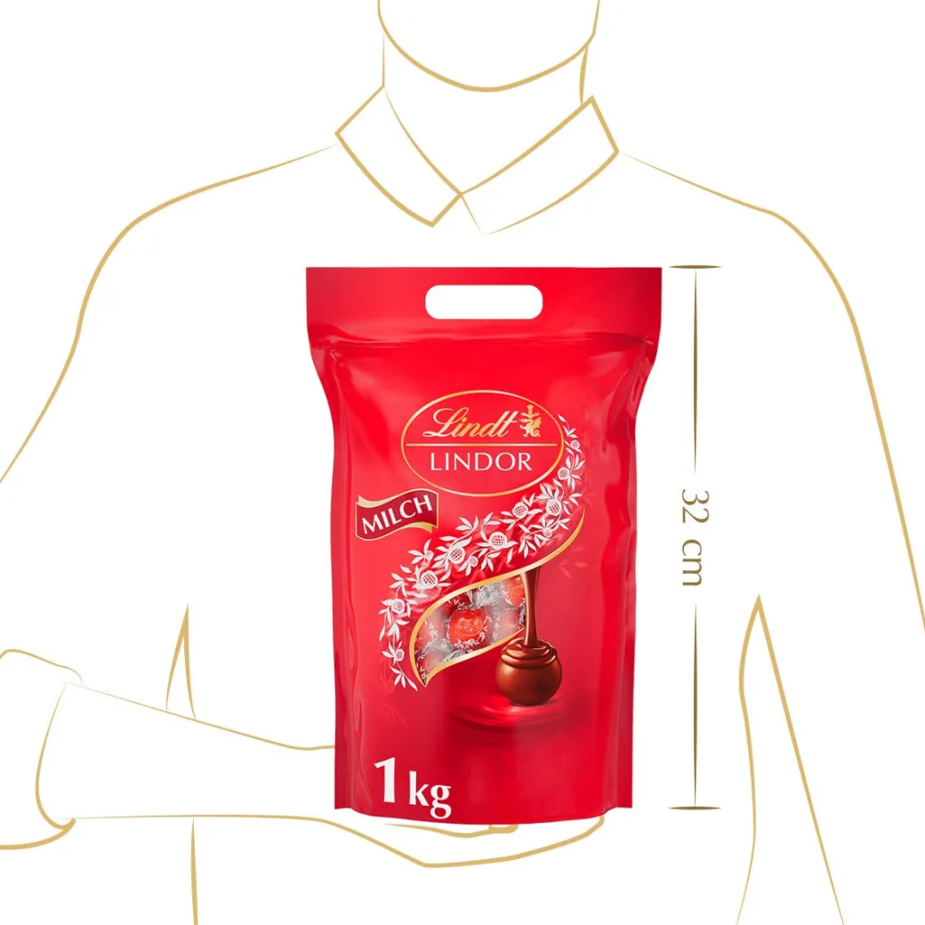 Fashion LINDOR Kugel Beutel Milch, 1000g Beutel & Xl Beutel