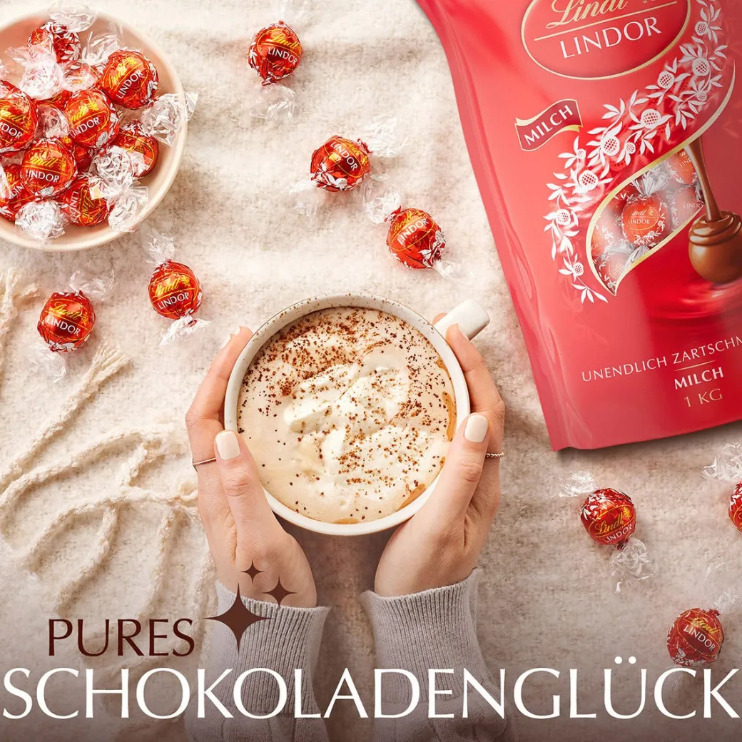 Fashion LINDOR Kugel Beutel Milch, 1000g Beutel & Xl Beutel