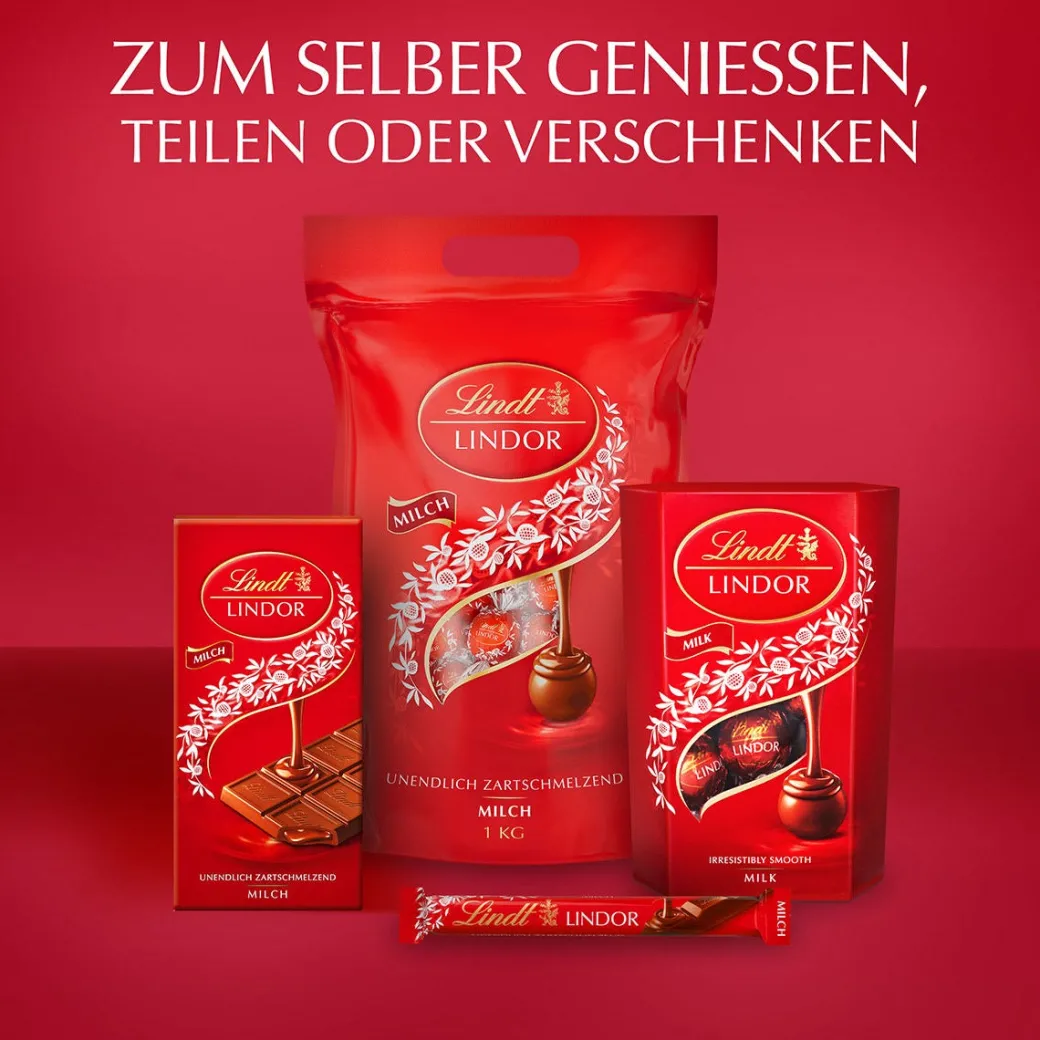 Fashion LINDOR Kugel Beutel Milch, 1000g Beutel & Xl Beutel