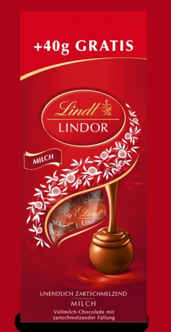 New LINDOR Kugel Beutel Milch, 150g Beutel & Xl Beutel