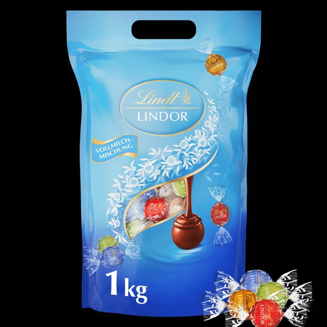 Sale LINDOR Kugel Beutel Vollmilch Mischung, 1000g Beutel & Xl Beutel