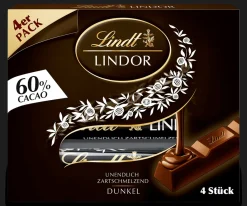 New LINDOR Stick Multipack 60%, 4 x 25g Dunkel