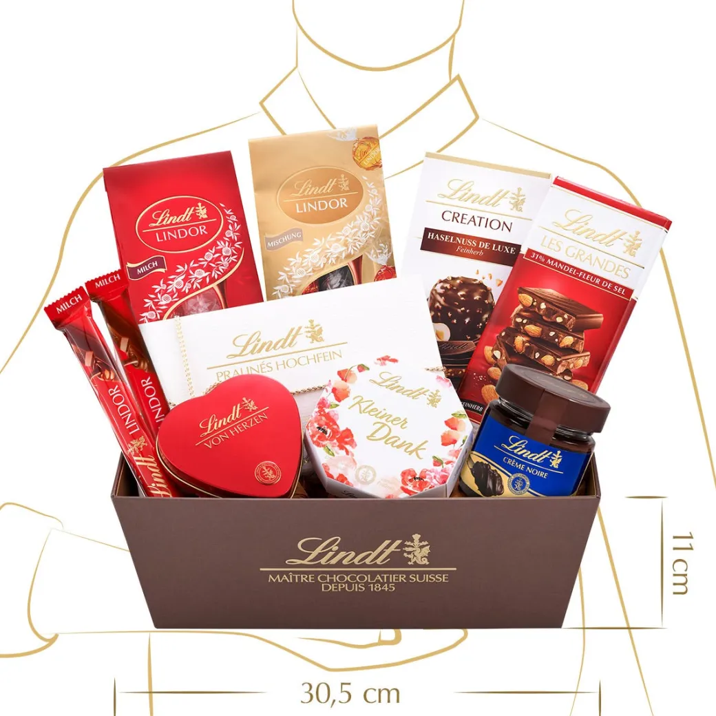 Online "Für die Liebsten" Geschenkkorb, 1060g Sticks|Tafeln