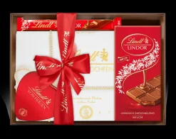 Fashion LINDOR "Von Herzen" Geschenkkorb, 563g Sticks|Tafeln