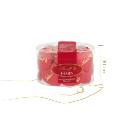 Fashion Schokoladenherzen Rot Köcher, 300g Vollmilch|Köcher